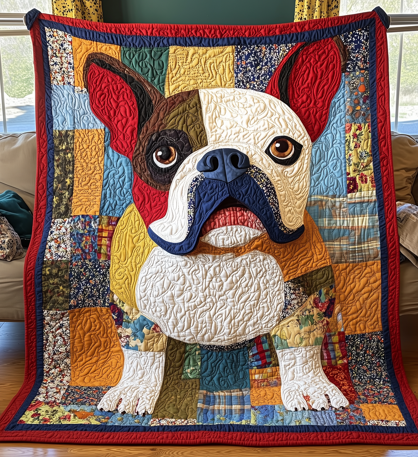 Bulldog Quilted Blanket GFTONL2101