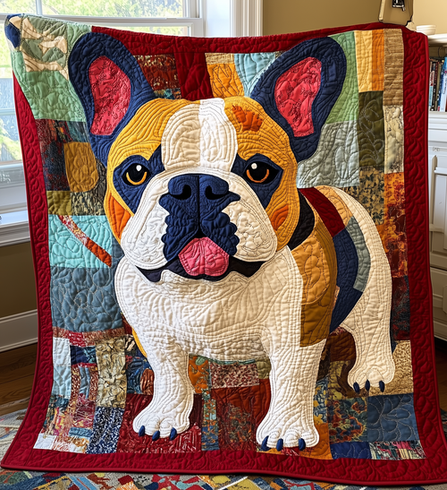 Bulldog Quilted Blanket GFTONL2103