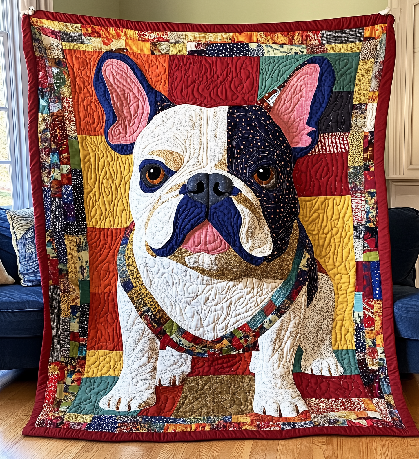 Bulldog Quilted Blanket GFTONL2105