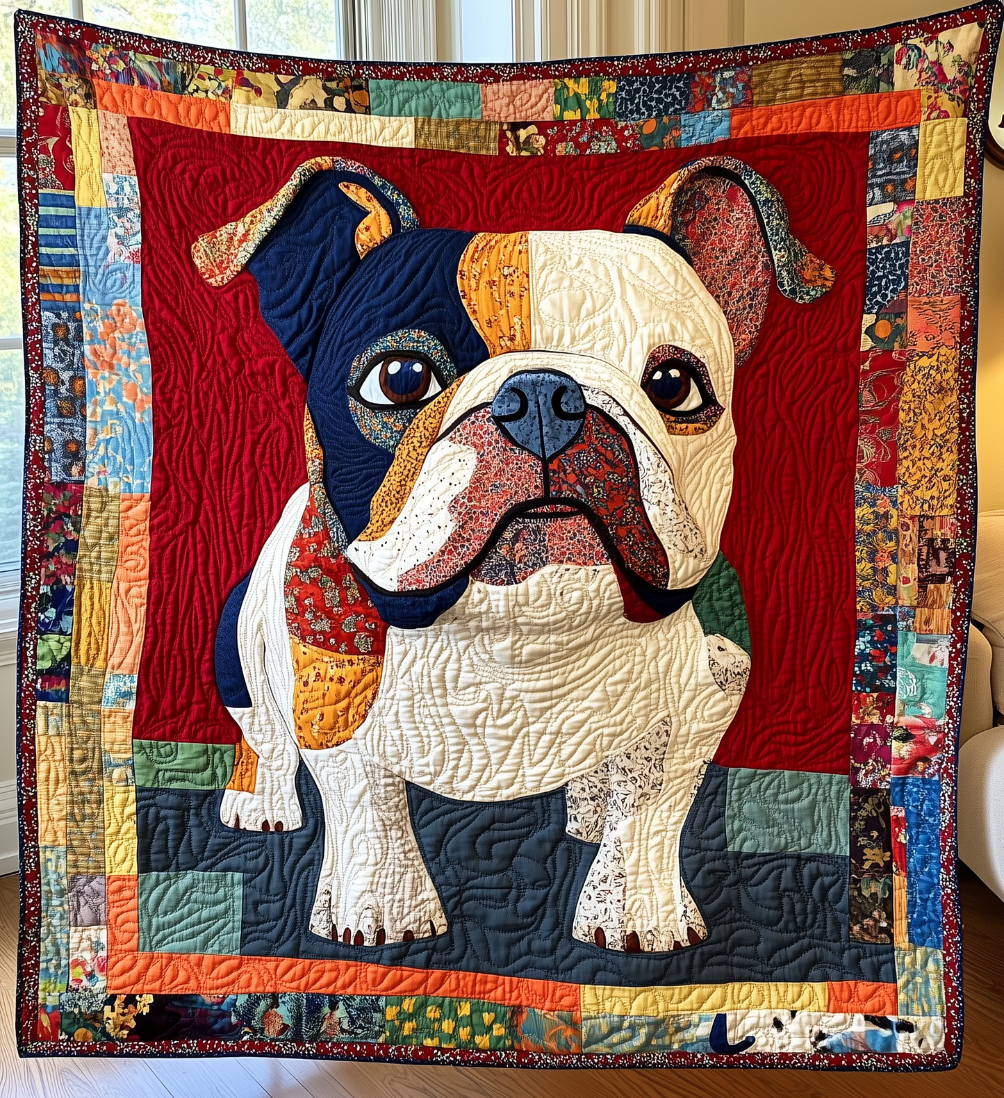 Bulldog Quilted Blanket GFTONL2113