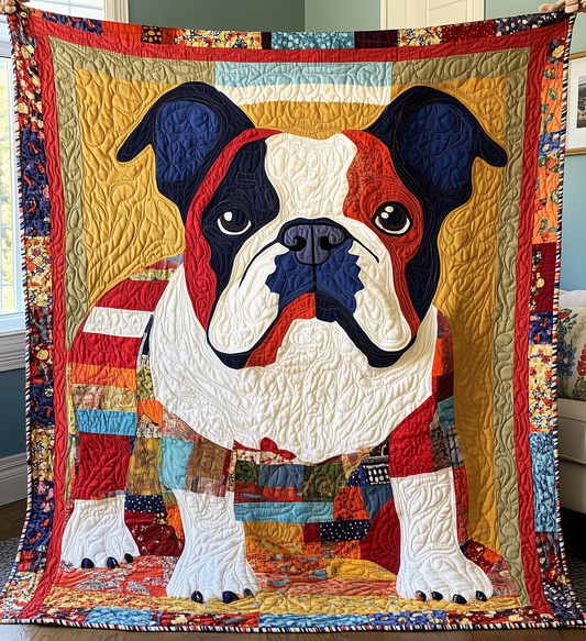 Bulldog Quilted Blanket GFTONL2114