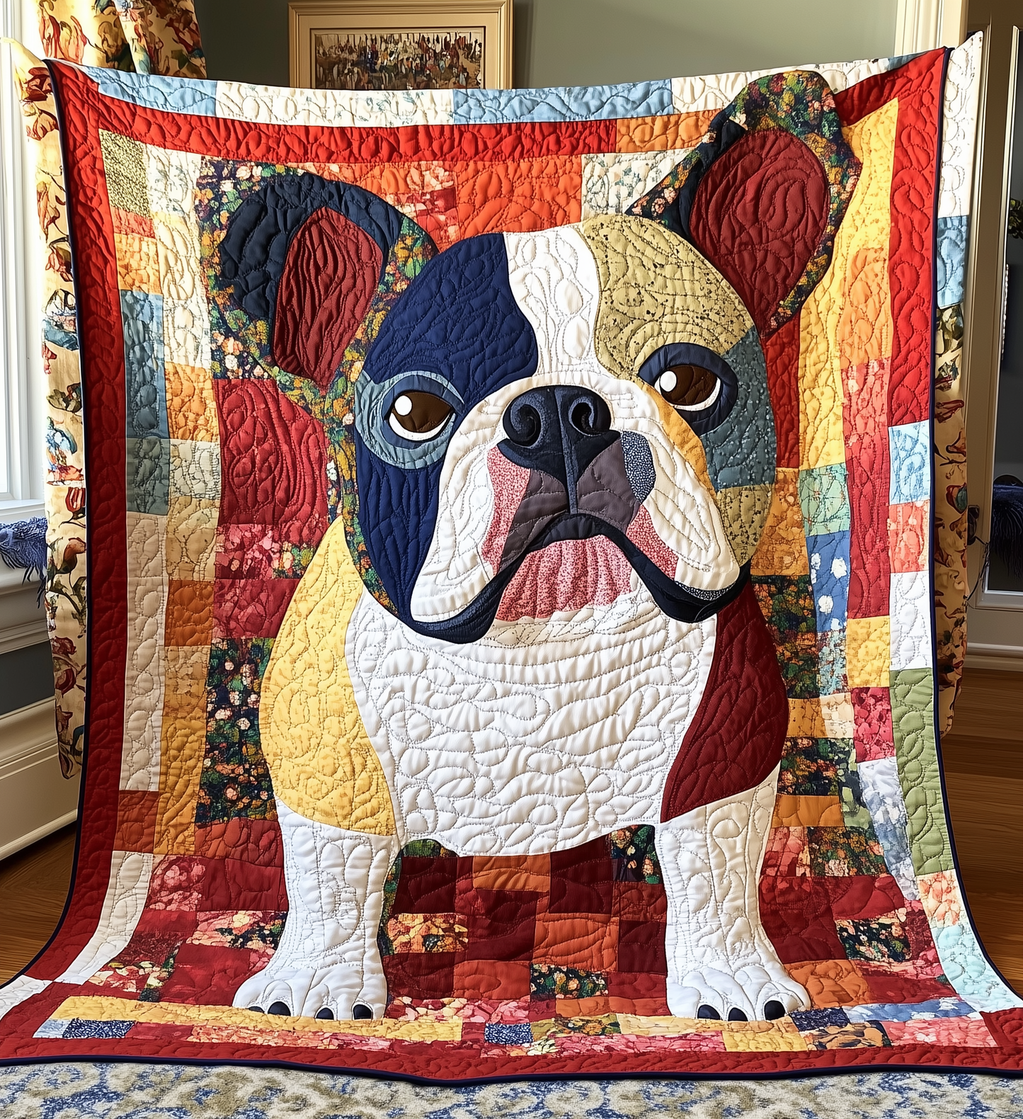 Bulldog Quilted Blanket GFTONL2116