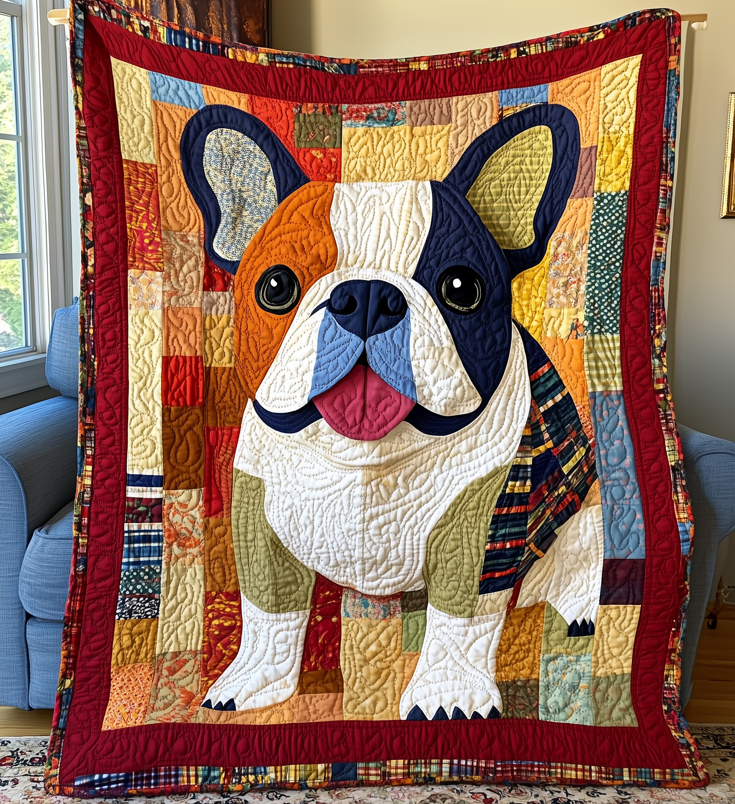 Bulldog Quilted Blanket GFTONL2117