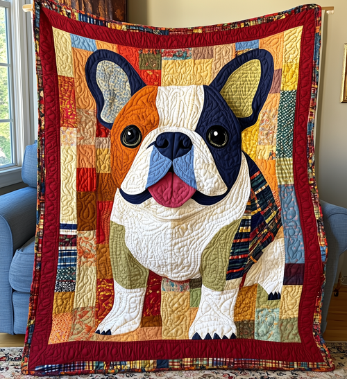 Bulldog Quilted Blanket GFTONL2117