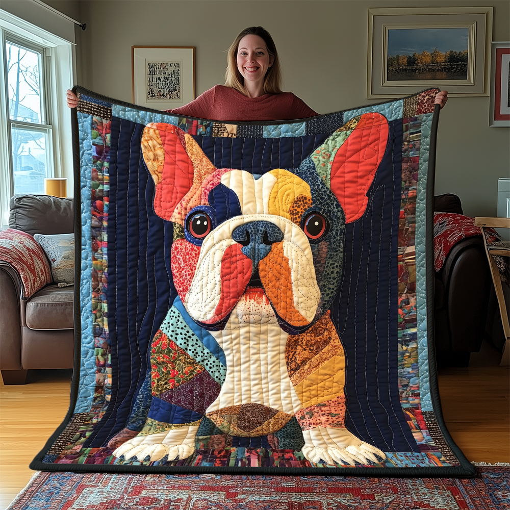Bulldog Quilted Blanket GFTONL2132