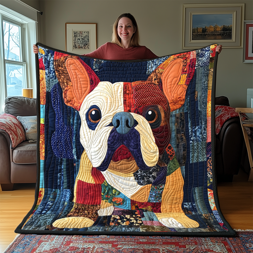 Bulldog Quilted Blanket GFTONL2133