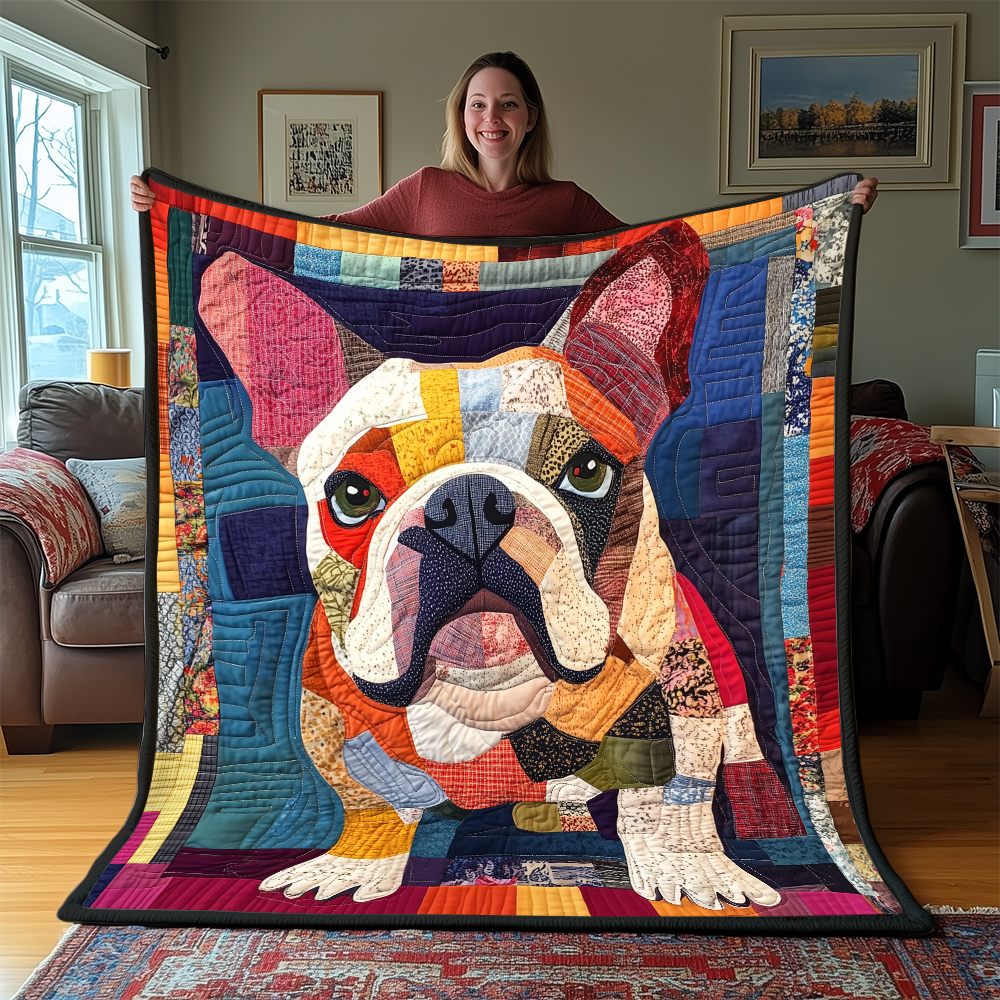 Bulldog Quilted Blanket GFTONL2135