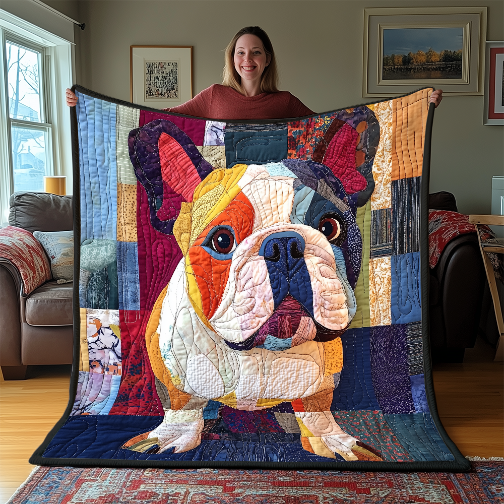 Bulldog Quilted Blanket GFTONL2137
