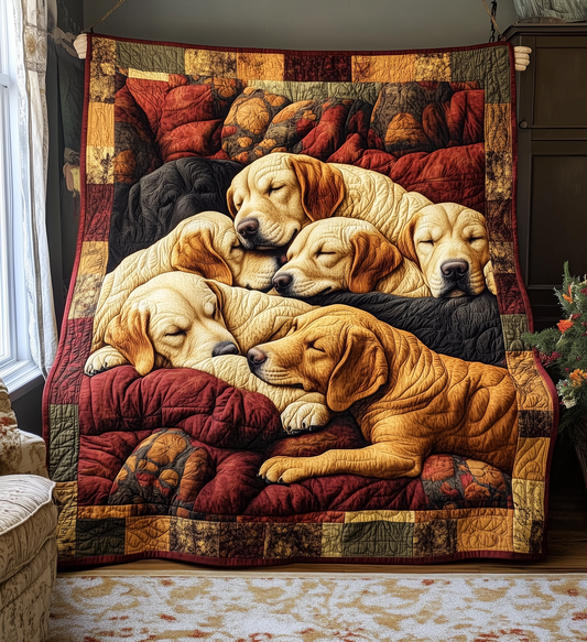 Sleeping Labrador Retriever Quilted Blanket GFTONL2150