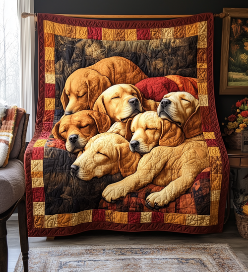 Sleeping Labrador Retriever Quilted Blanket GFTONL2152