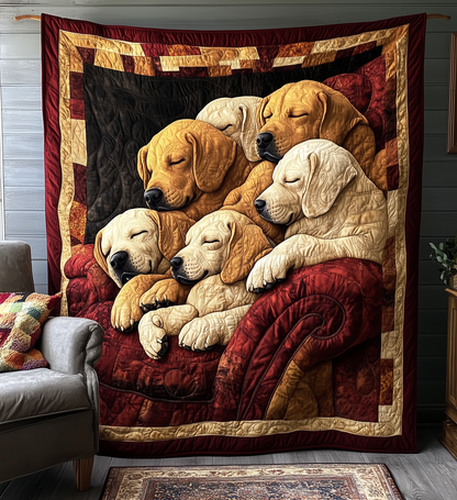 Sleeping Labrador Retriever Quilted Blanket GFTONL2161