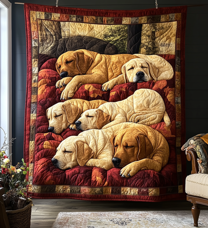 Sleeping Labrador Retriever Quilted Blanket GFTONL2162