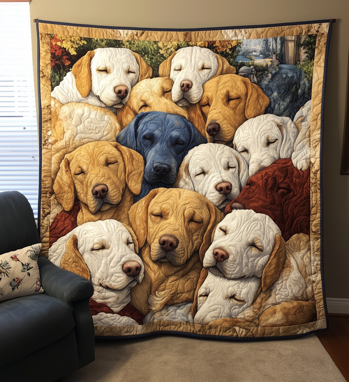 Sleeping Labrador Retriever Quilted Blanket GFTONL2165