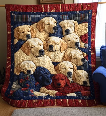 Sleeping Labrador Retriever Quilted Blanket GFTONL2166