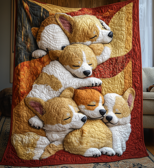 Sleeping Corgi Quilted Blanket GFTONL2180
