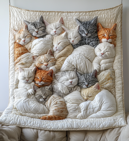 Sleeping Cat Quilted Blanket GFTONL2186