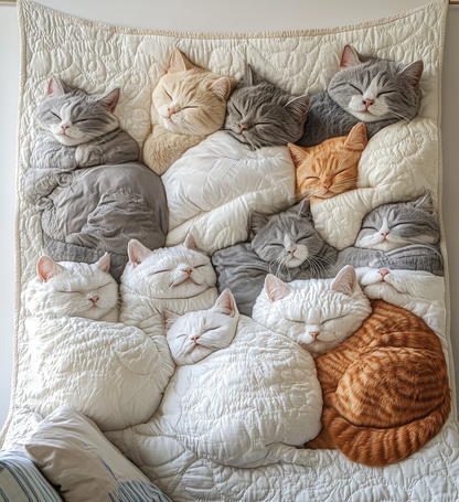 Sleeping Cat Quilted Blanket GFTONL2190