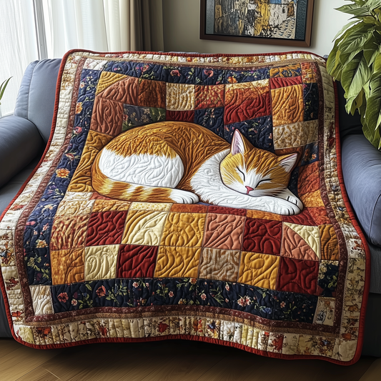 Relaxing Cat Quilted Blanket GFTONL2220