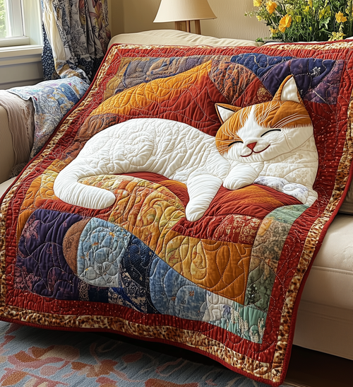 Relaxing Cat Quilted Blanket GFTONL2221