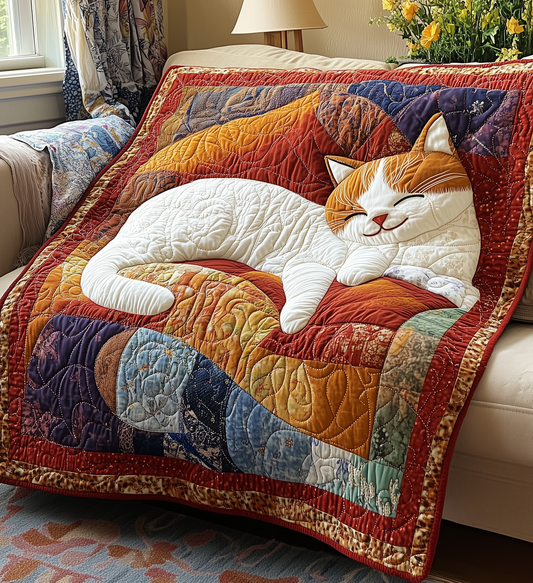 Relaxing Cat Quilted Blanket GFTONL2221