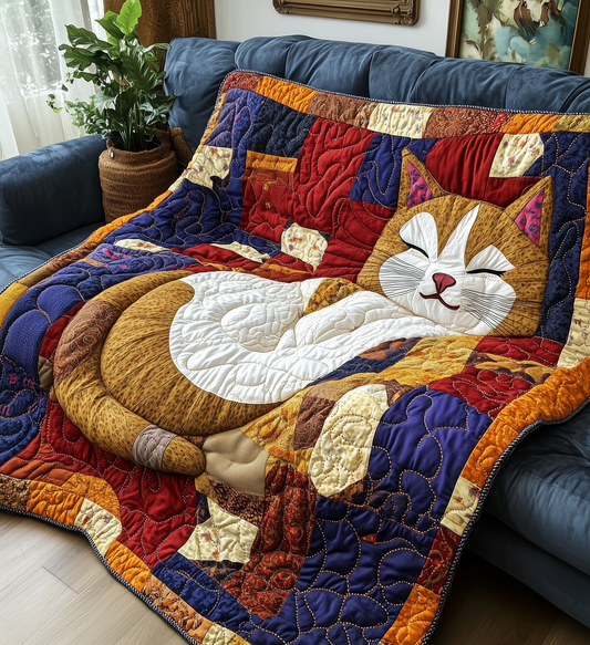 Relaxing Cat Quilted Blanket GFTONL2222