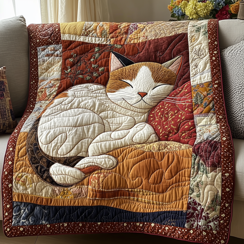 Relaxing Cat Quilted Blanket GFTONL2224