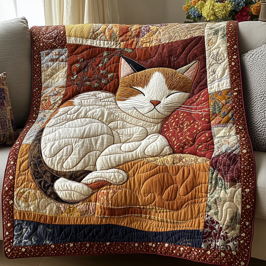Relaxing Cat Quilted Blanket GFTONL2224