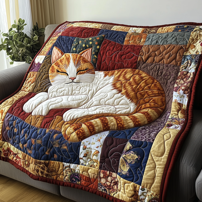 Relaxing Cat Quilted Blanket GFTONL2225