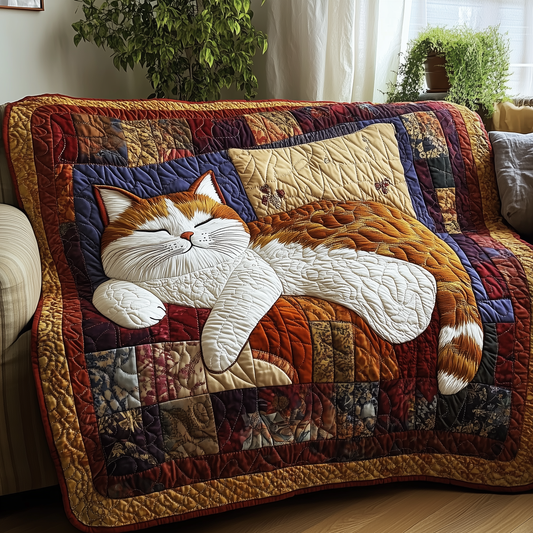 Relaxing Cat Quilted Blanket GFTONL2226