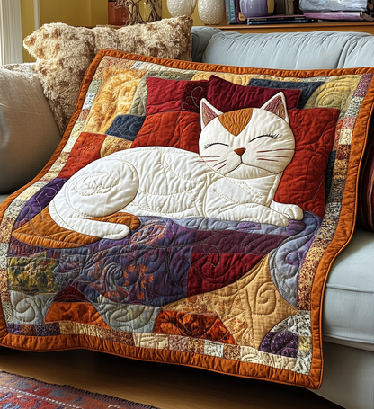 Relaxing Cat Quilted Blanket GFTONL2228