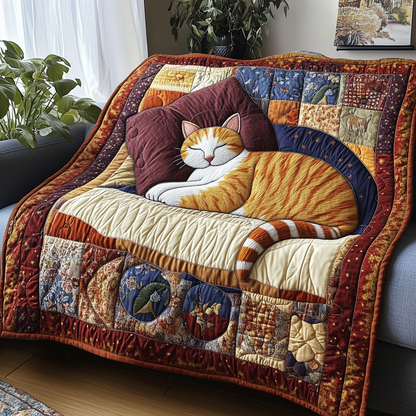 Relaxing Cat Quilted Blanket GFTONL2230