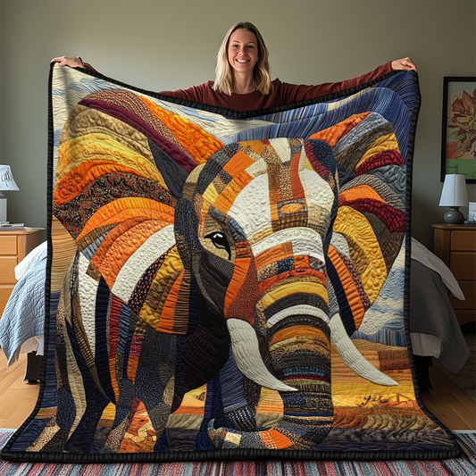 Commanding Elephant Quilted Blanket GFTONL2236