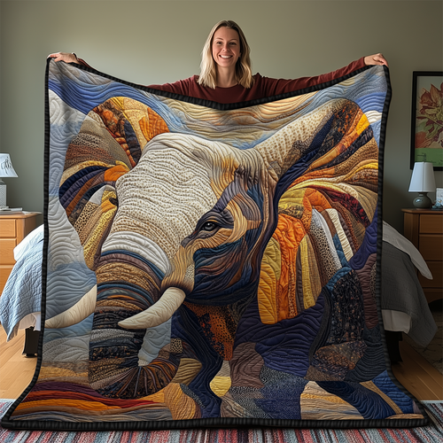 Commanding Elephant Quilted Blanket GFTONL2239