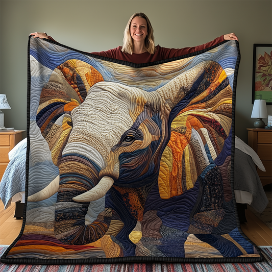 Commanding Elephant Quilted Blanket GFTONL2239