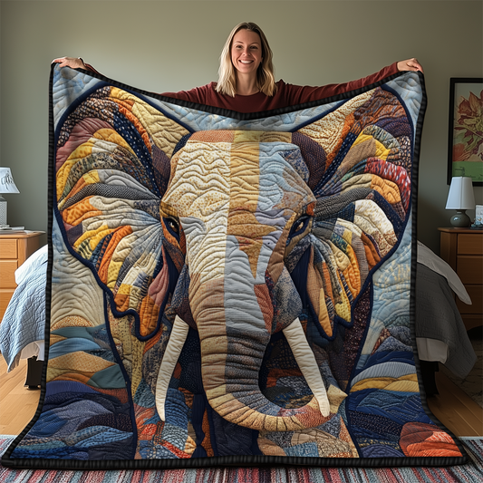 Commanding Elephant Quilted Blanket GFTONL2240
