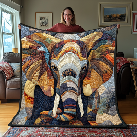 Commanding Elephant Quilted Blanket GFTONL2241