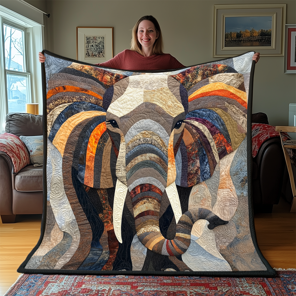 Commanding Elephant Quilted Blanket GFTONL2243