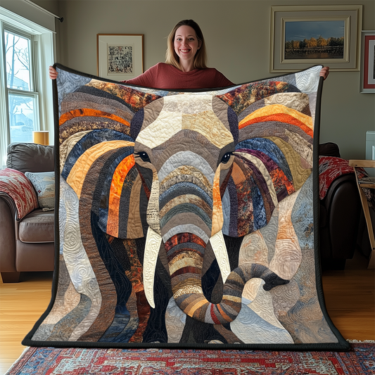 Commanding Elephant Quilted Blanket GFTONL2243