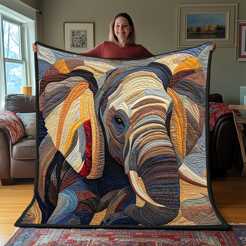 Commanding Elephant Quilted Blanket GFTONL2245