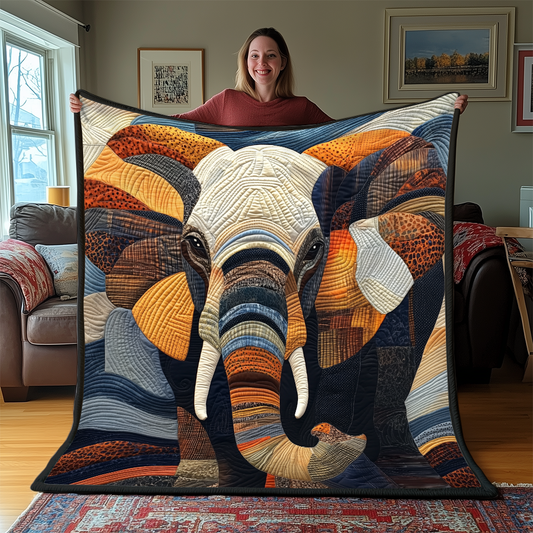 Commanding Elephant Quilted Blanket GFTONL2254