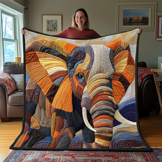 Commanding Elephant Quilted Blanket GFTONL2256