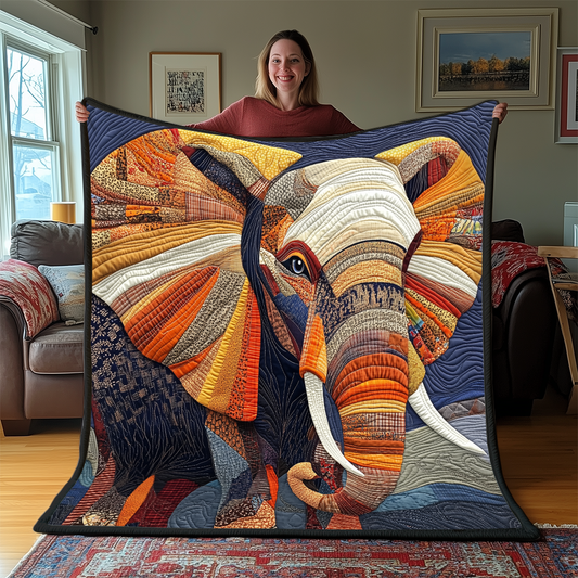 Commanding Elephant Quilted Blanket GFTONL2257