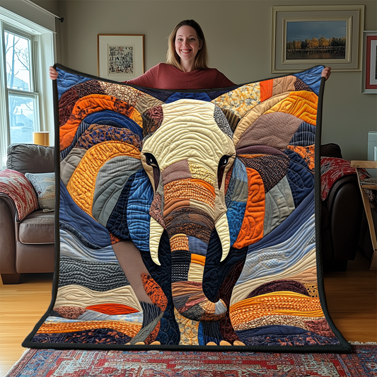 Commanding Elephant Quilted Blanket GFTONL2258