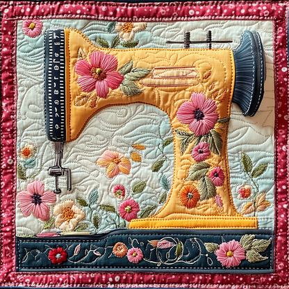 Vintage Sewing Machine Quilted Blanket GFTONL2266