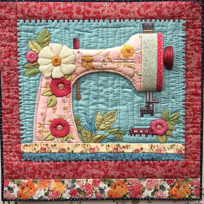 Vintage Sewing Machine Quilted Blanket GFTONL2280