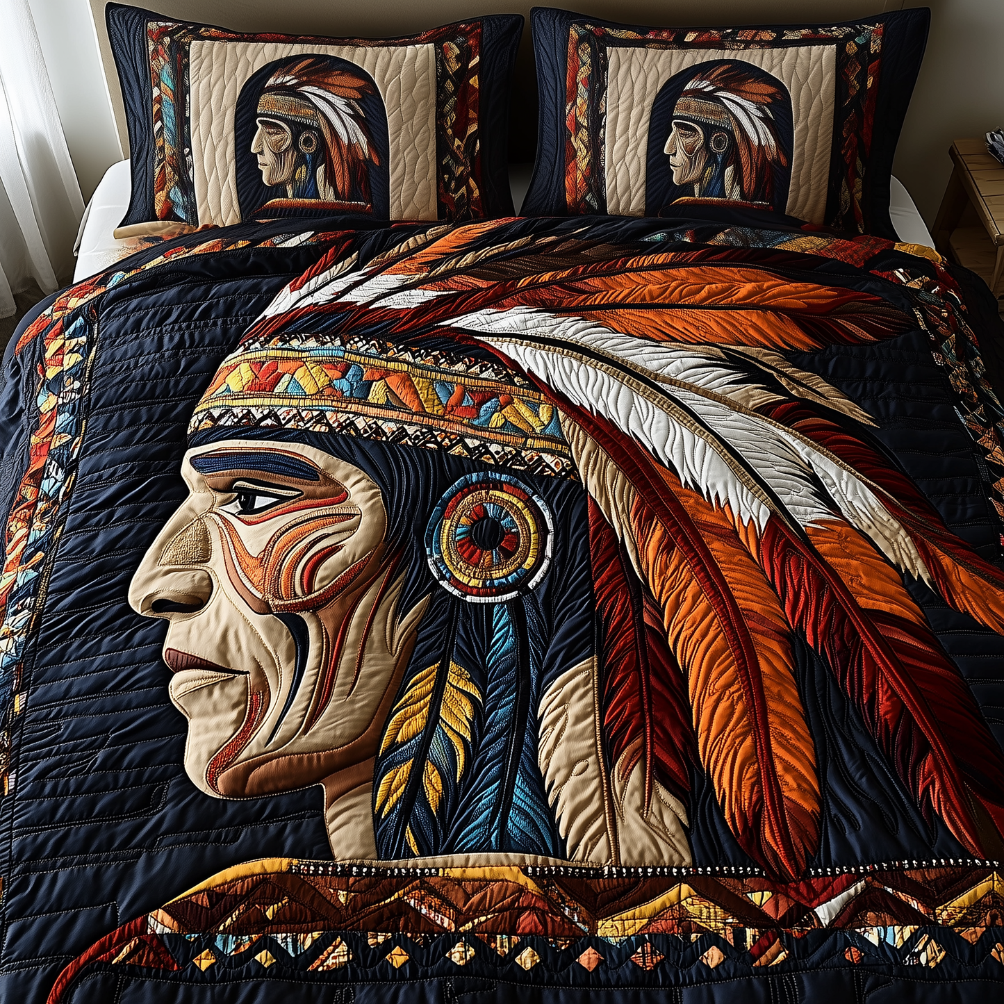 Native Essence 3-Piece Quilted Bedding Set GFTONL2282