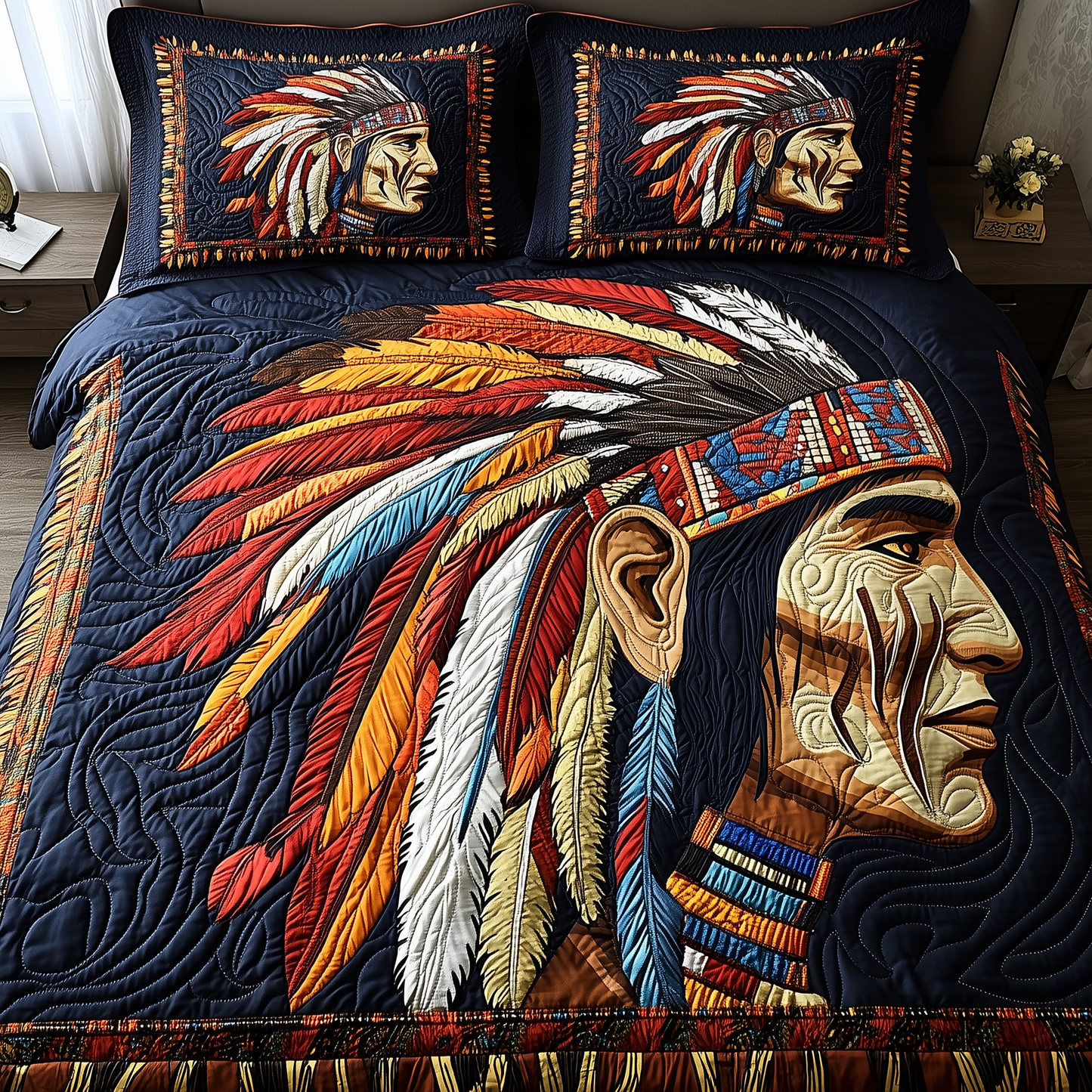 Native Essence 3-Piece Quilted Bedding Set GFTONL2286