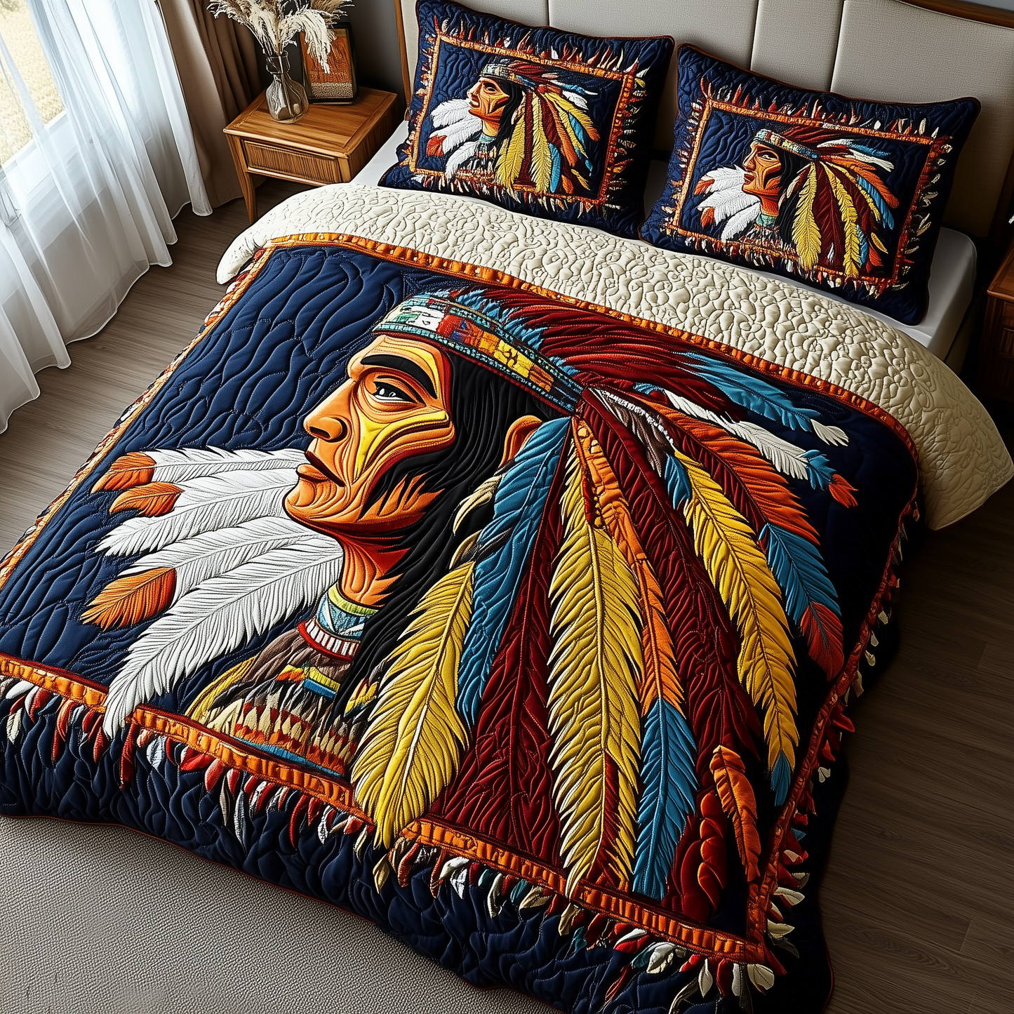 Native Essence 3-Piece Quilted Bedding Set GFTONL2287