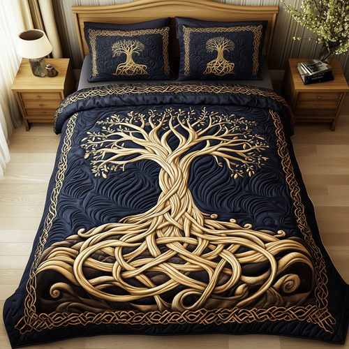 Eternal Tree Of Life 3-Piece Quilted Bedding Set GFTONL2292