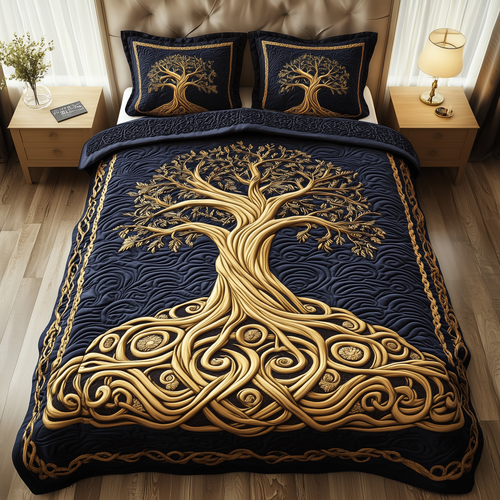 Eternal Tree Of Life 3-Piece Quilted Bedding Set GFTONL2296
